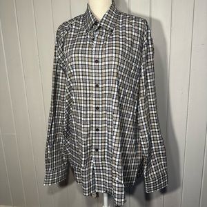 Alan Flusser Pop Collar & sleeve button down XXL, cotton